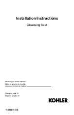 Preview for 1 page of Kohler C3-430 Installation Instructions Manual