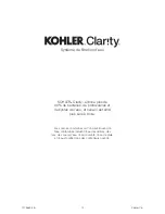 Предварительный просмотр 12 страницы Kohler CLARITY Manual