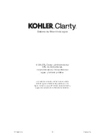 Предварительный просмотр 22 страницы Kohler CLARITY Manual