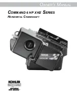 Kohler Command 6 HP XKE Series Owner'S Manual предпросмотр