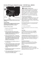 Предварительный просмотр 2 страницы Kohler COMMAND CH25S User Manual