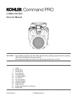 Kohler Command Pro CH1000 Service Manual предпросмотр