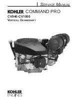 Kohler Command Pro CV1000 Service Manual preview