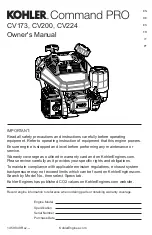 Kohler Command Pro CV173 Owner'S Manual предпросмотр