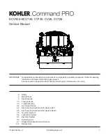 Kohler Command PRO CV26 Service Manual preview