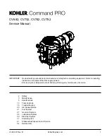 Kohler Command PRO CV682 Service Manual предпросмотр