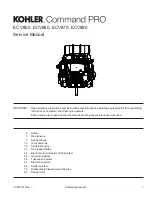 Kohler Command Pro ECV850 Service Manual предпросмотр