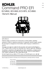 Предварительный просмотр 1 страницы Kohler Command PRO EFI ECV850 Owner'S Manual