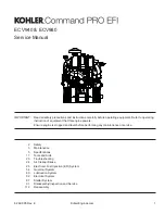 Предварительный просмотр 1 страницы Kohler Command PRO EFI ECV940 Service Manual