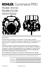 Предварительный просмотр 1 страницы Kohler command pro PCH680 Owner'S Manual