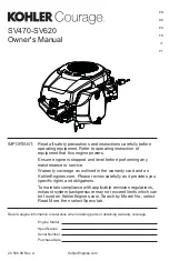 Kohler Courage SV470 Owner'S Manual предпросмотр