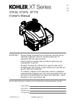 Kohler Courage XT6.75 Owner'S Manual preview