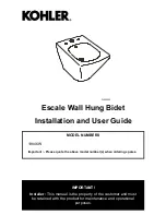 Kohler Escale 19046W Installation And User Manual предпросмотр