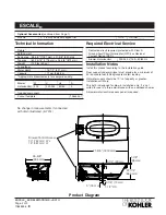 Предварительный просмотр 2 страницы Kohler Escale K-11343-G Specification Sheet