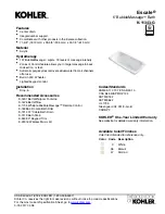 Kohler Escale K-1676 Quick Start Manual preview