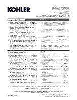 Kohler Escale
K-23076T-CPS Installation Instructions Manual preview