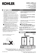 Предварительный просмотр 1 страницы Kohler Family Care 2.0 K-701646T-FM-SHP Installation Instructions