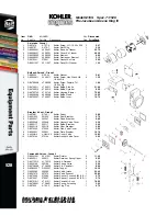 Предварительный просмотр 8 страницы Kohler Free Freight K321S Parts List