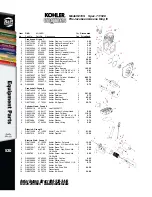 Предварительный просмотр 10 страницы Kohler Free Freight K321S Parts List