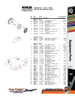 Предварительный просмотр 11 страницы Kohler Free Freight K321S Parts List