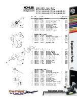 Предварительный просмотр 20 страницы Kohler Free Freight K321S Parts List