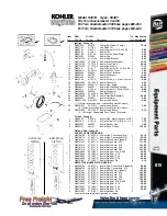 Предварительный просмотр 24 страницы Kohler Free Freight K321S Parts List