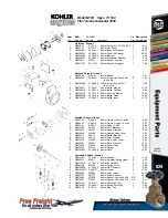 Предварительный просмотр 26 страницы Kohler Free Freight K321S Parts List