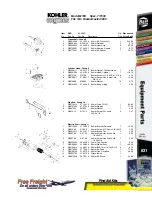 Предварительный просмотр 28 страницы Kohler Free Freight K321S Parts List