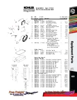 Предварительный просмотр 30 страницы Kohler Free Freight K321S Parts List