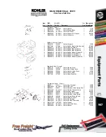 Предварительный просмотр 38 страницы Kohler Free Freight K321S Parts List