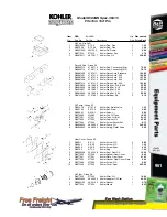 Предварительный просмотр 42 страницы Kohler Free Freight K321S Parts List