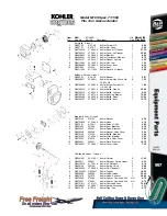 Предварительный просмотр 50 страницы Kohler Free Freight K321S Parts List