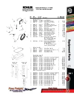 Предварительный просмотр 54 страницы Kohler Free Freight K321S Parts List