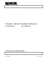 Preview for 1 page of Kohler Freewill K-12105-H Installation Instructions Manual