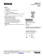 Kohler Highline K-4405 Quick Start Manual preview