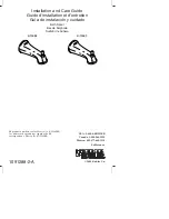 Kohler K-10588 Installation And Care Manual предпросмотр