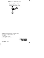 Preview for 1 page of Kohler K-10666 Maintenance Manual