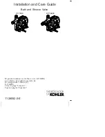 Предварительный просмотр 1 страницы Kohler K-11748-K Installation And Care Manual