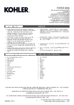 Kohler K-20099T Installation Instructions Manual preview