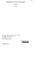 Kohler K-20195 Installation And Care Manual предпросмотр