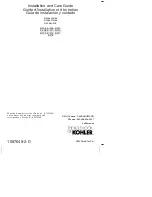 Предварительный просмотр 1 страницы Kohler K-205 Installation And Care Manual