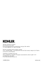 Preview for 20 page of Kohler K-22241K Installation And Care Manual