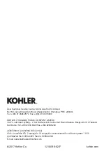 Предварительный просмотр 16 страницы Kohler K-30313X Installation And Care Manual