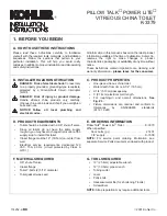 Preview for 1 page of Kohler K-3379 Installation Instructions Manual