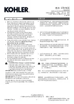 Preview for 1 page of Kohler K-37469T Installation Instructions Manual