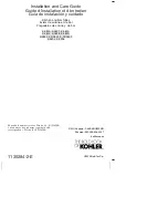 Preview for 33 page of Kohler K-72218 Installation And Care Manual