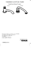 Kohler K-72777 Installation And Care Manual предпросмотр