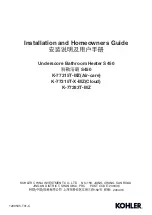 Preview for 1 page of Kohler K-77283T-MZ Installation And Homeowners Manual