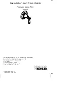 Preview for 1 page of Kohler K-T72770 Installation And Care Manual