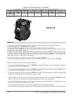 Предварительный просмотр 2 страницы Kohler KD477-2 Workshop Manual